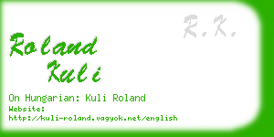 roland kuli business card